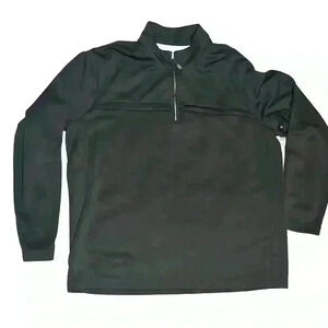 Calvin Klein Men’s Sport 1/3 Zip Pull Over Black XL Hidden Pocket Vented Back